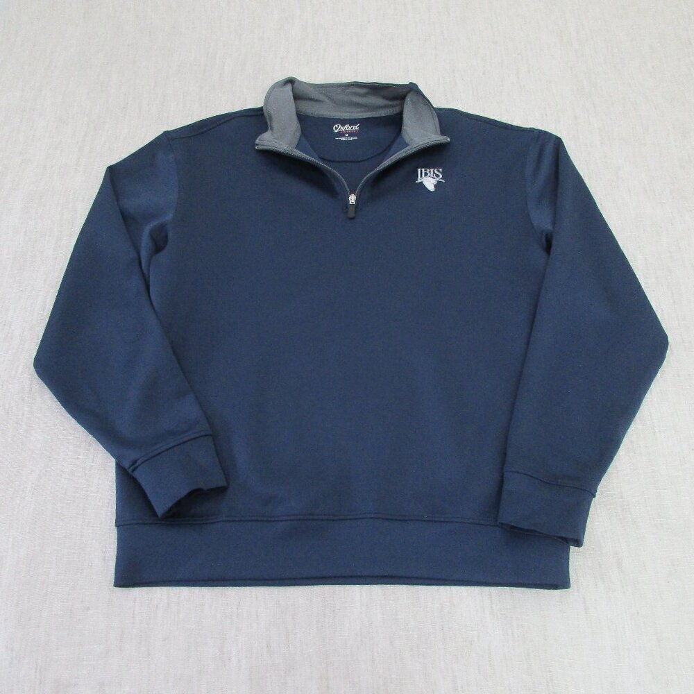 Oxford Navy blue quarter‎ zip, Size Medium